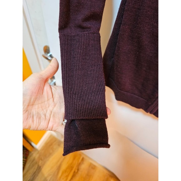 Lululemon 100% Merino Wool Full Zip Burgundy Jacket 2 - Picture 12 of 13